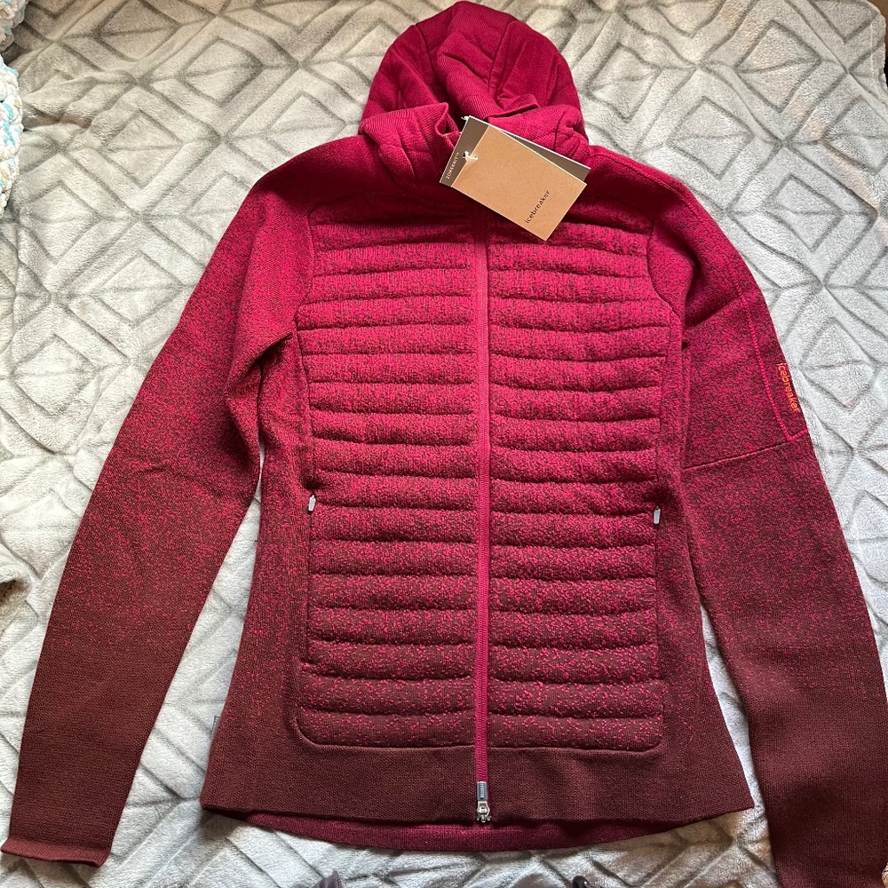 Ladies Icebreaker  Zoneknit Long Sleeve Zip Hoodie - XS - brand new with tags
